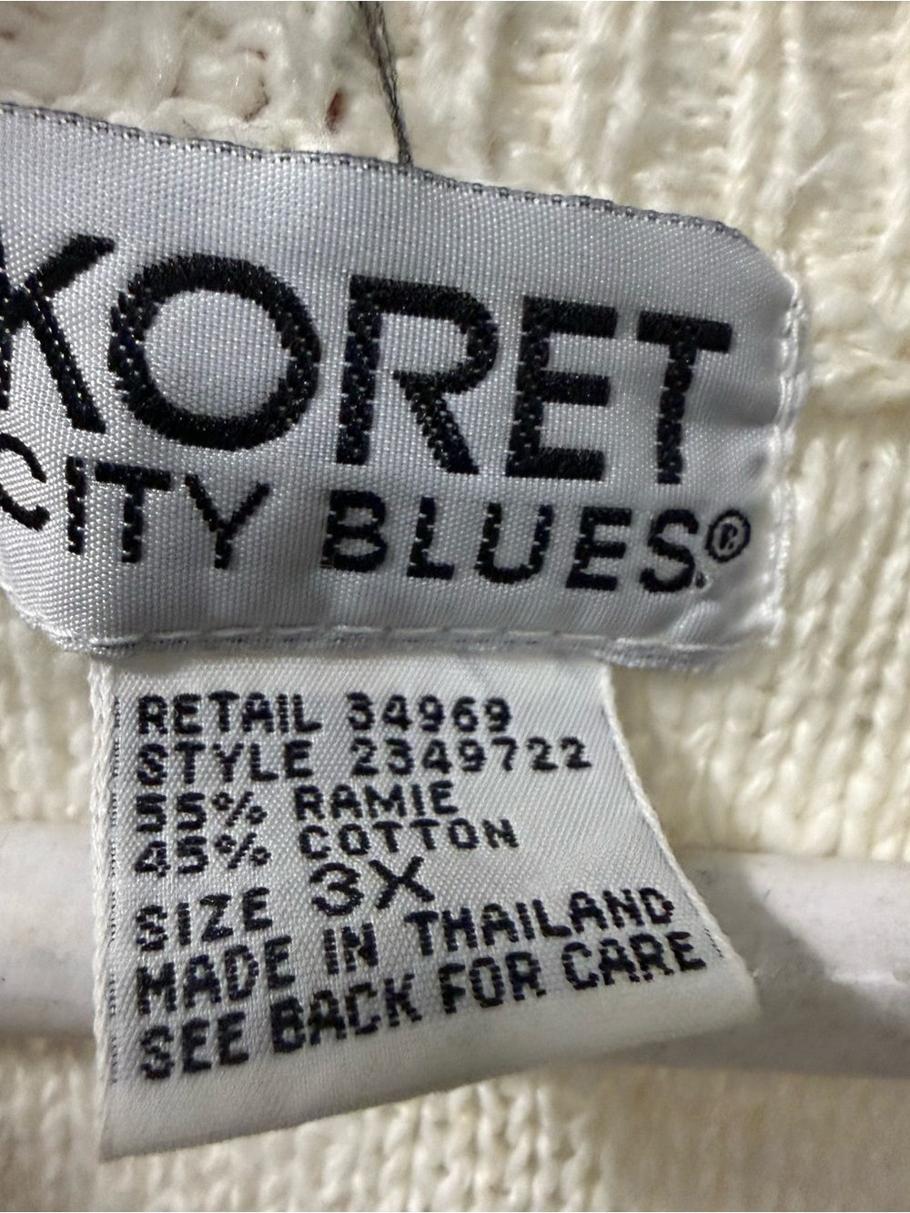 Koret Cream Knit Cardigan Vest with Pink & Blue Floral Embroidery - Picture 4 of 6